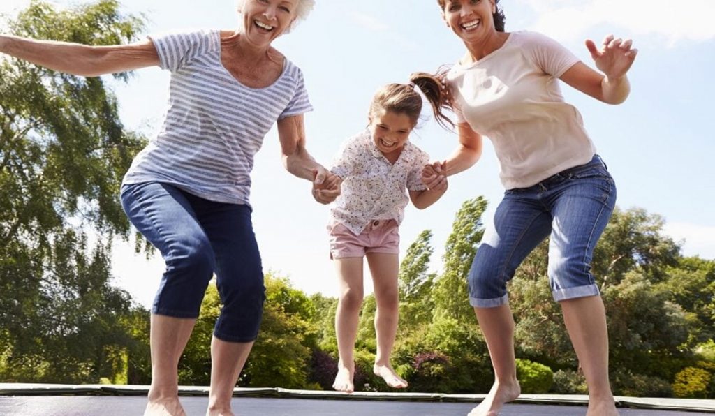 Trampolin træning for hele familien