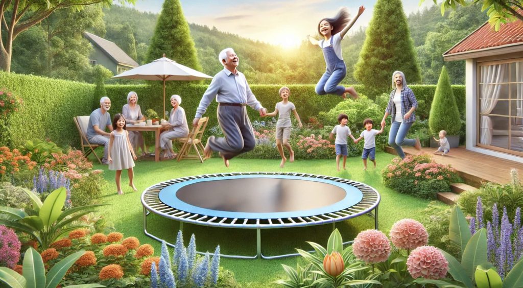 ældre og motion på trampoliner